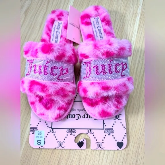 BNWT Juicy Women's (Small 5/6) Faux-Fur Slide-In Skippers - Picture 6 of 11